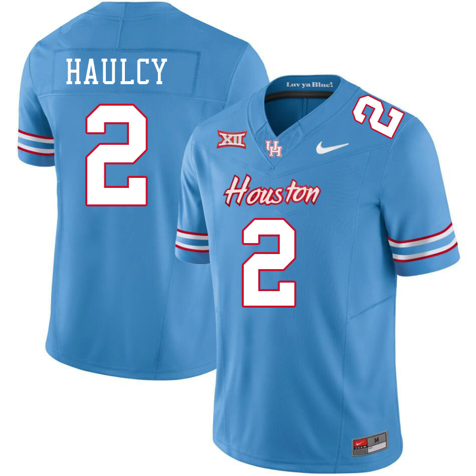 Men #2 A.J. Haulcy Houston Cougars College Football Jerseys Stitched-Oilers